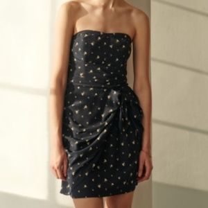 Club Monaco Strapless Silk Dress